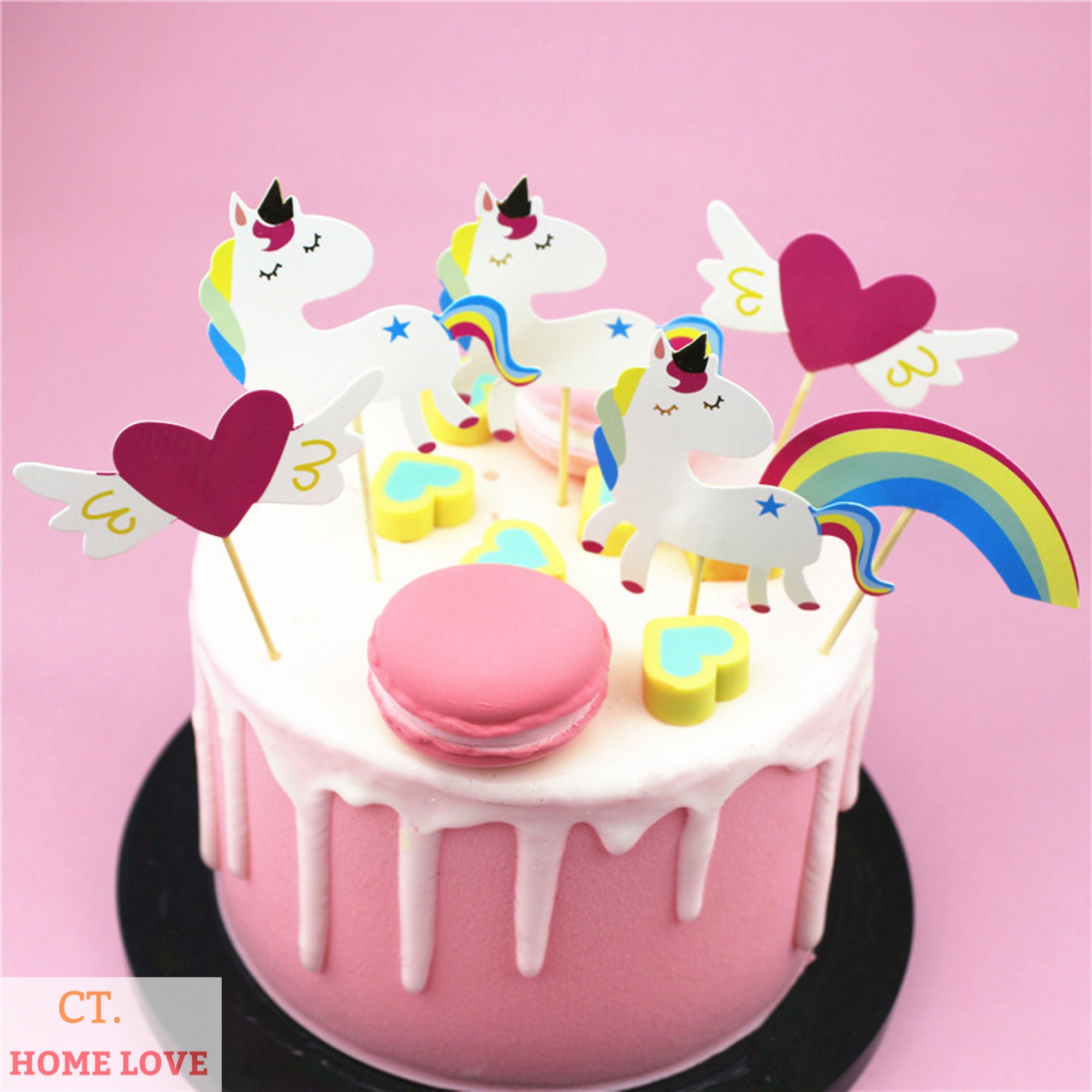 Unicorn Rainbow Angle Wings Cupcake Toppers Baby Shower Etsy Unicorn Rainbow Angle Wings Cupcake Toppers Baby Shower Etsy