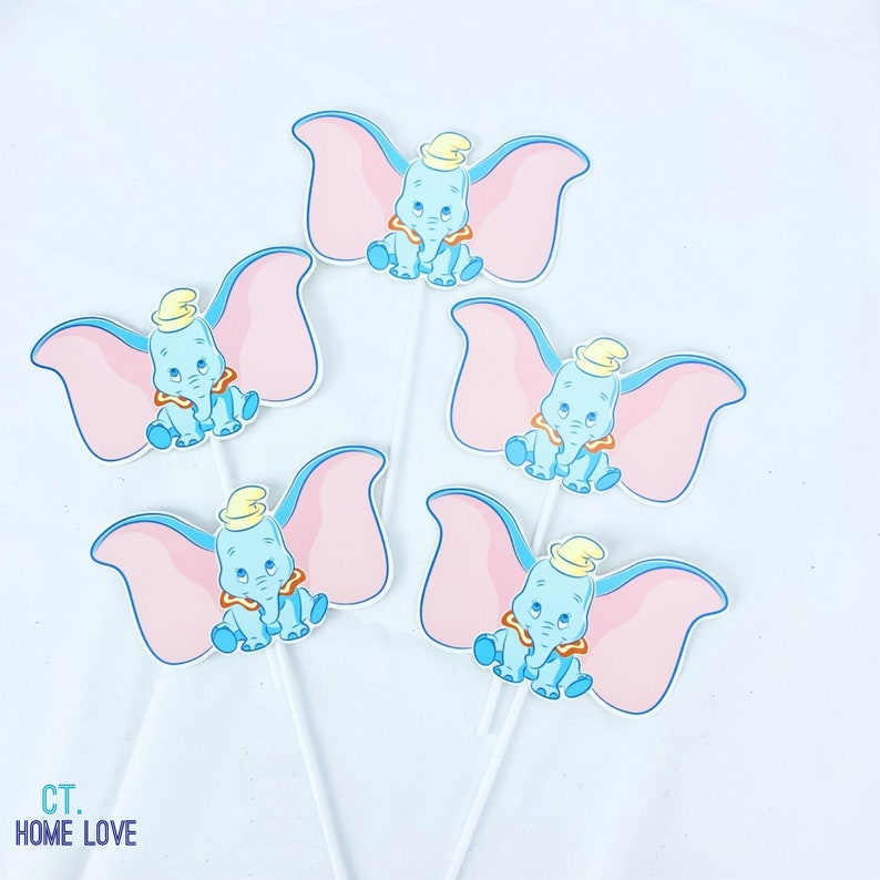 Dumbo happy birthday cake topper Dumbo cupcake toppers Etsy España