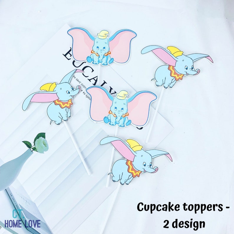 Dumbo Happy Birthday Cake Topper Dumbo Cupcake Toppers Etsy