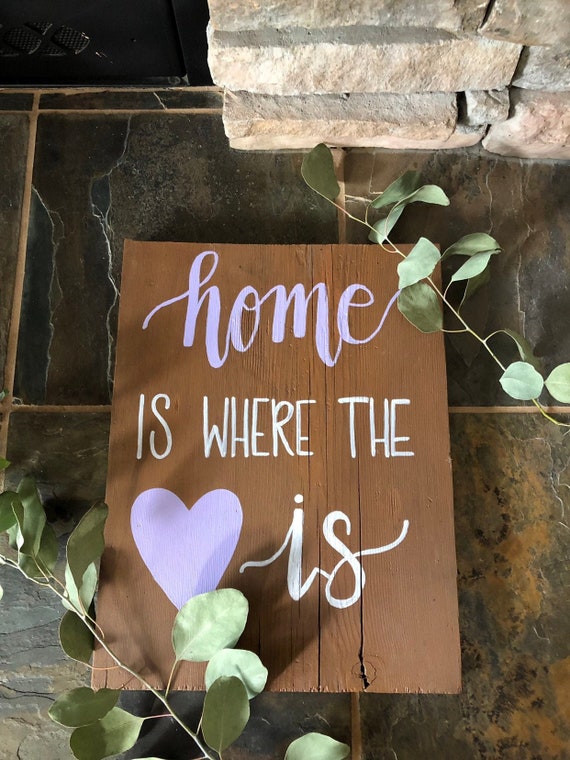 Home Is Where The Heart Is Sign Etsy