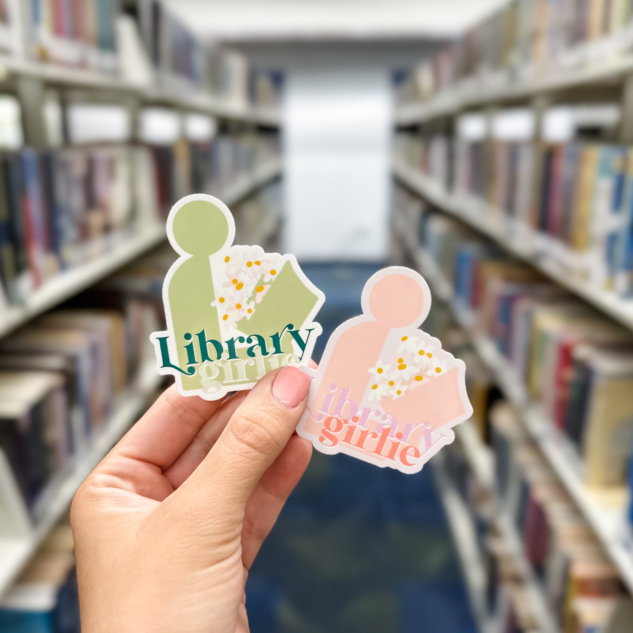 Library Girlie waterproof sticker