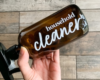 Label for household cleaner bottle || fits a 16oz spray label, essential oil cleaner label