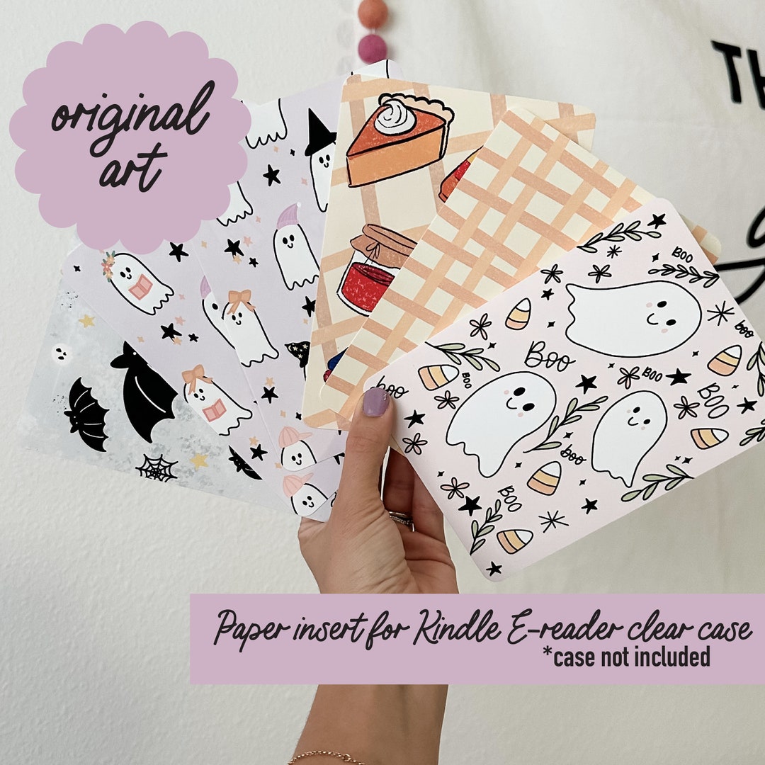 Original Art Cardstock Insert Cozy Halloween Launch for Clear E-reader ...