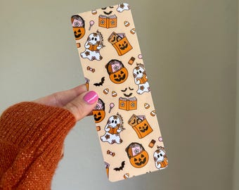 Bookish Halloween Laminated Bookmark printed on photo quality cardstock