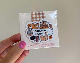 Bookish Ghoul, magnetic bookmark, gift for bookish friends, gifts for readers