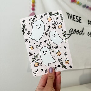 Original Art Cardstock Insert Cozy Halloween Launch for Clear E-reader ...