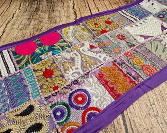 Indian table runner. Embroidered table cloth.