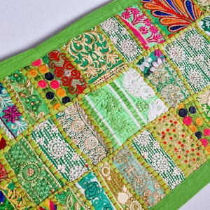 Folk table runner. Indian embroidered table decoration