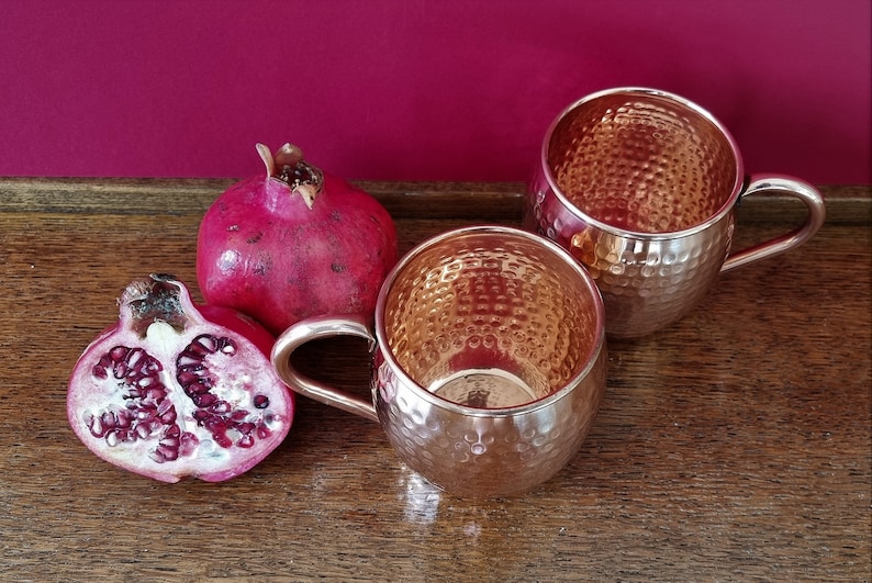 Quality Copper Mug or Set of 2 Mugs. Pure Copper Hammered Mugs Etsy UK