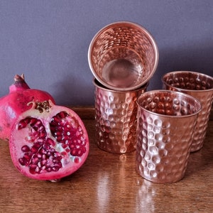 Quality hammered copper glasses. Pure copper glasses image 6