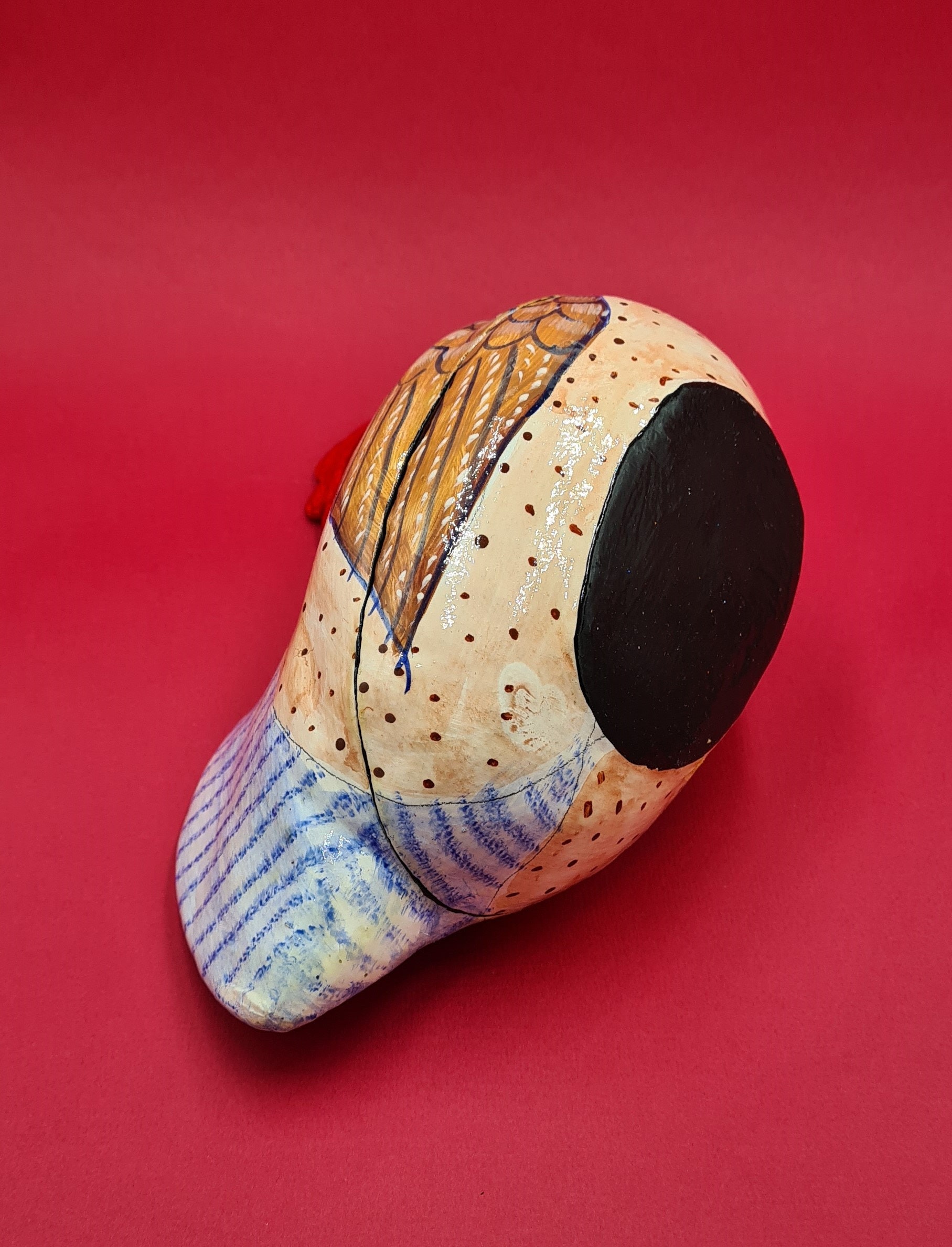 Handpainted Paper Mache Chicken Box. Paper Mache Box. Etsy