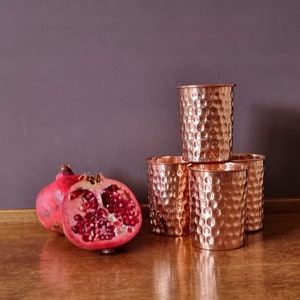 Quality hammered copper glasses. Pure copper glasses image 4