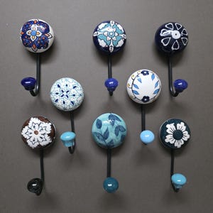 Medium Colorful Vintage hangers Ceramic wall hook wall hanger