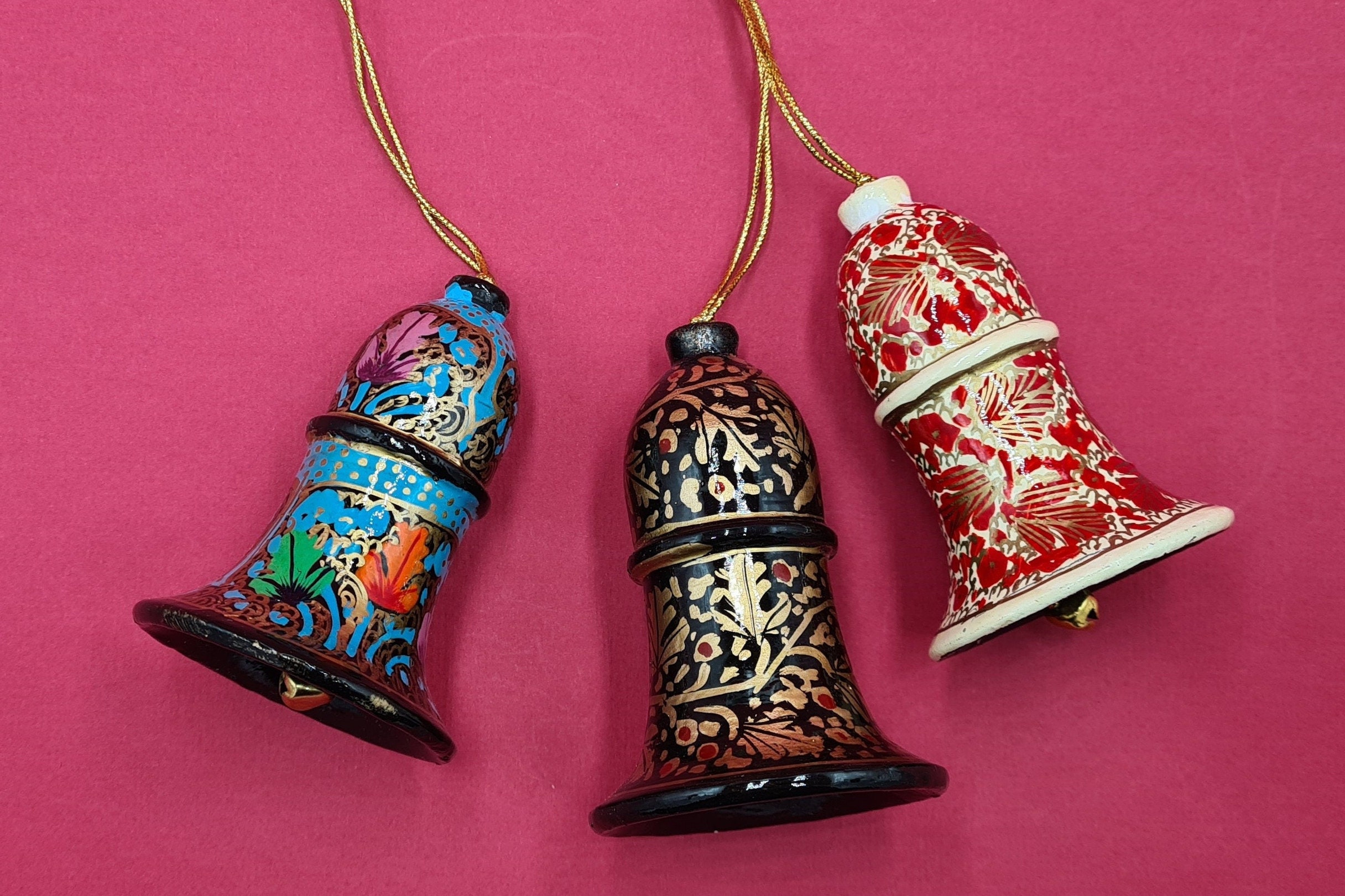 Ceramic White Bell, Pottery Bell, Handmade Bell, Flower Decal, Mini Bells,  Bell Flower, Flowers Decor, Ornament Bell, Pottery, 