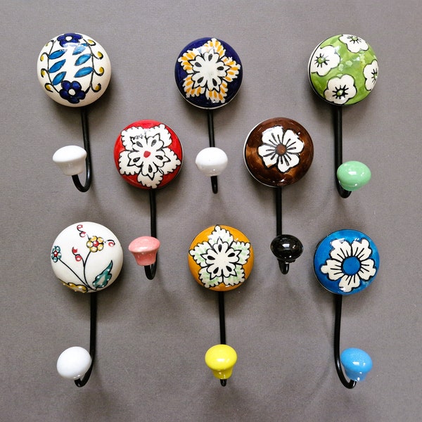 Colorful Wall Hooks - Etsy