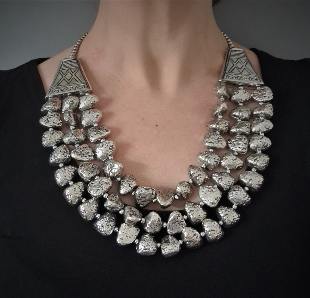 Steel beaded necklace