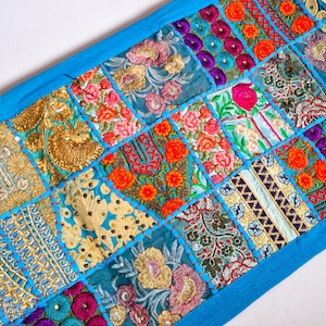 Folk table runner. Indian embroidered table decoration