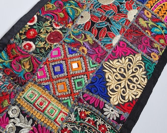 Patchwork table runner. Indian home decoration