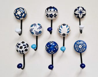Medium Colorful Vintage hangers Ceramic wall hook wall hanger