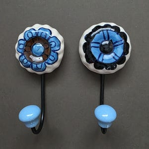 Medium Colorful Vintage hangers Ceramic wall hook wall hanger