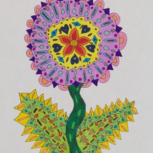 Blomma 8x8 Zentangle Print