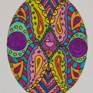 Prismatic Overlay 8x8 Zentangle Print