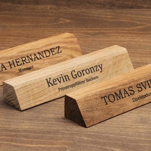 Personalized Desk Name Plate Gift for him tech accessory, Wood desk accessory, Customized Desk Name, Executive Personalized Desk Name Plate imagem 3