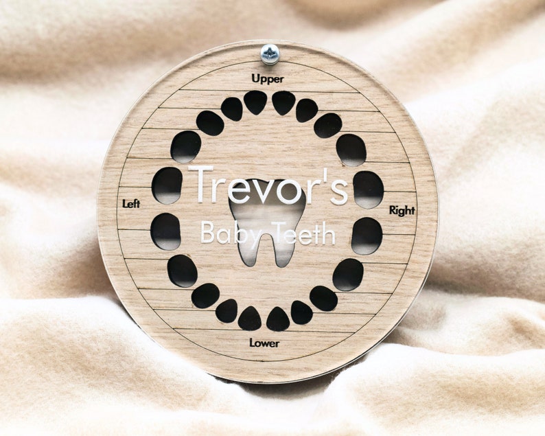 Baby Tooth Box, Personalized Keepsake Custom Engraved Lost Teeth Fairy Wooden Box Baby Shower Gift Newborn Memory Kids Box Baby New Mom Gift