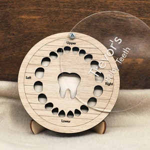 Baby Tooth Box, Personalized Keepsake Custom Engraved Lost Teeth Fairy Wooden Box Baby Shower Gift Newborn Memory Kids Box Baby New Mom Gift