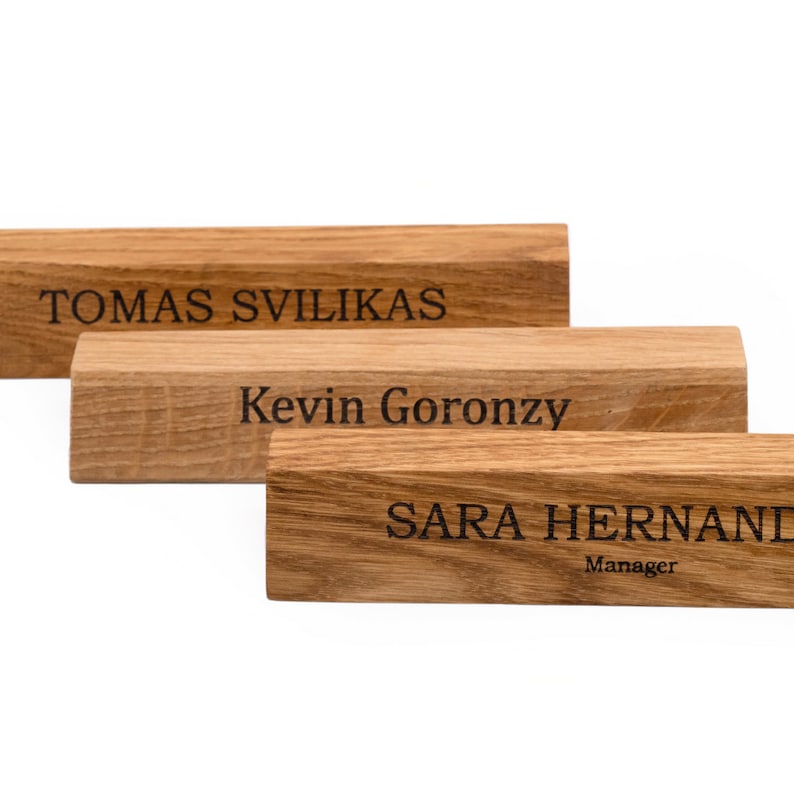 Personalized Desk Name Plate Gift for him tech accessory, Wood desk accessory, Customized Desk Name, Executive Personalized Desk Name Plate imagem 7