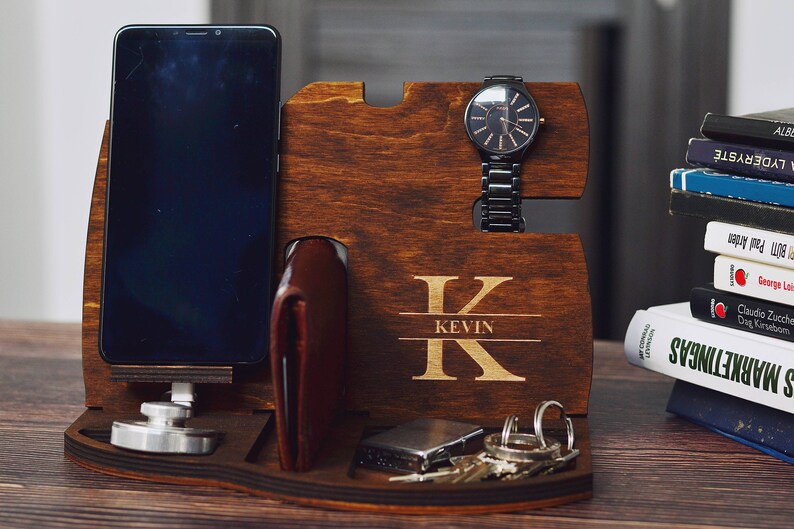 Wooden Nightstand Organizer Bedside Organizer Wooden Night Etsy