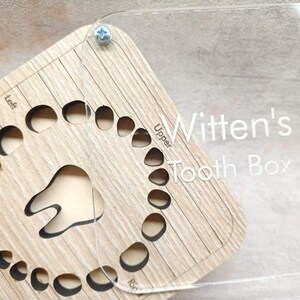 Baby Tooth Box, Personalized Keepsake Custom Engraved Lost Teeth Fairy Wooden Box Baby Shower Gift Newborn Memory Kids Box Baby New Mom Gift