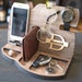 Personalized Dock Station, Tech Accessory Unique Gifts for him, Charging Station Phone Stand Desk Organizer Boyfriend Birthday Gift 