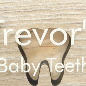 Baby Tooth Box, Personalized Keepsake Custom Engraved Lost Teeth Fairy Wooden Box Baby Shower Gift Newborn Memory Kids Box Baby New Mom Gift