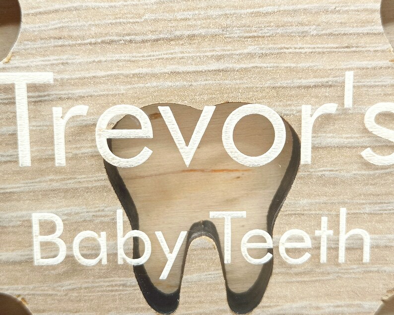 Baby Tooth Box, Personalized Keepsake Custom Engraved Lost Teeth Fairy Wooden Box Baby Shower Gift Newborn Memory Kids Box Baby New Mom Gift