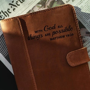 Personalized Prayer Journal for Men | Custom Leather Notebook | Refillable Prayer Book | Christian Gifts for Him | Men&#39;s Prayer Notebook