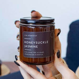 Honeysuckle Jasmine Soy Wax Candle Gifts for Women - Floral Candle Mother&#39;s Day Gift - Summer Candles Jasmine Candle Gift for Her