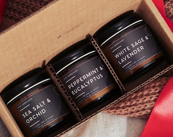 Spa Candles | Sea Salt & Orchid, Peppermint, White Sage, Lavender Candles