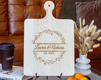Personalized Wedding Gift | Custom Engraved Cutting Board | Unique Anniversary or Wedding Shower Gift | 50th Anniversary Gift for Couple