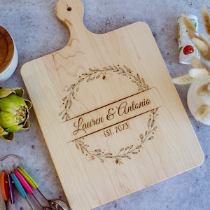 5th anniversary gift | Personalized Anniversary Cutting Board, 5th Anniversary Charcuterie Board, 50th anniversary gift for couple