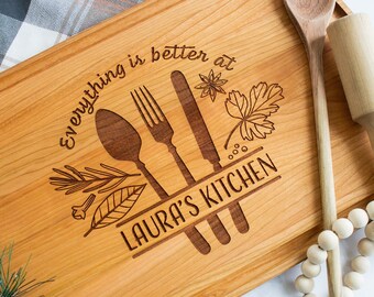 Mother’s Day Gift for Grandma | Personalized Cutting Board for Mom from Daughter | Engraved Kitchen Gift
