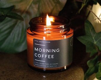 Coffee Candle | Morning Coffee Soy Candle, Home Decor, Coffee Lover Gift, Coffee Scented Candle, Housewarming Gift Candle, Soy Coffee Candle