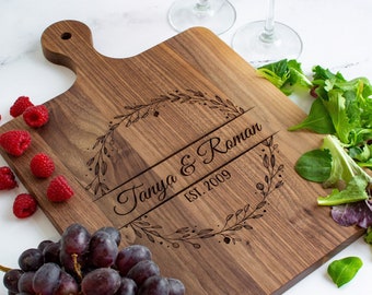 Anniversary Gift for Couples – Personalized 50th Wedding Anniversary Cutting Board, Custom Gift for Parents, Engraved Charcuterie Board