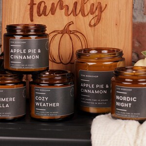 Fall Soy Candle | Pumpkin Spice Candle, Apple Pie Candle, Campfire Candle, Autumn Candle, Fall Home Decor, Thanksgiving Gift, Cozy Fall Gift zdjęcie 10