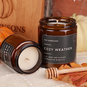 Fall Candle | Soy Wax Candle, Autumn Candle, Cozy Home Decor, Hostess Gift, Thanksgiving Decor, Gift for Her, Available Individually or Set