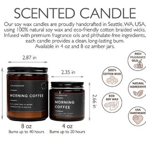 Set de regalo de velas navideñas / Velas relajantes de Navidad / Trío de velas de cera de soja / Un regalo acogedor para mamá, esposa o amiga imagen 2