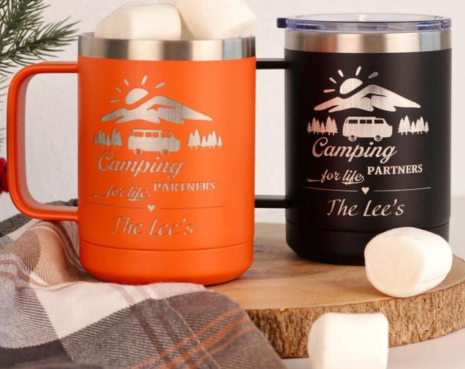 Christmas Adventure Mug | Personalized Holiday Camping Mug for Couples & Family Trips | Camper Christmas Decor, Outdoor Lover Gift