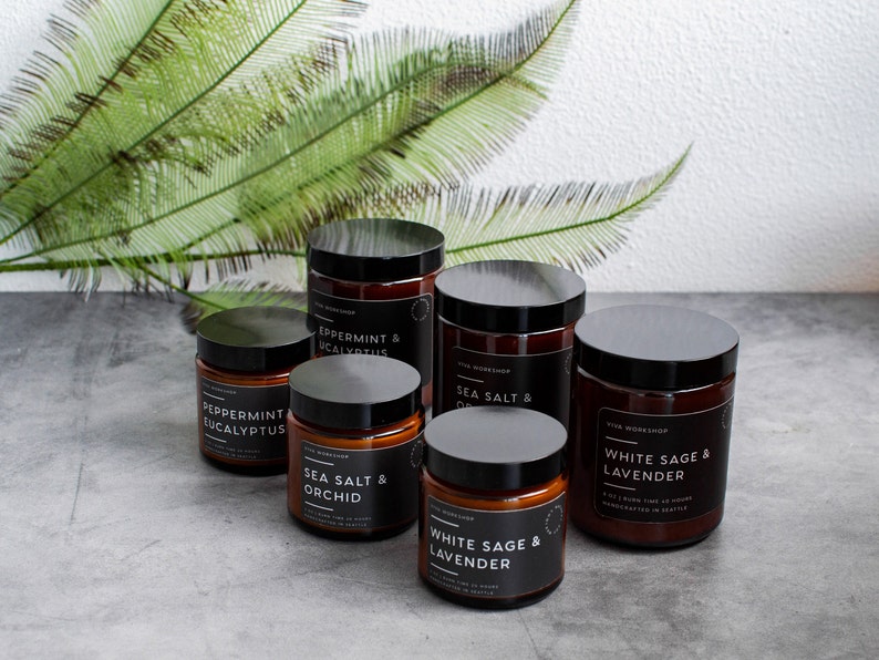 Set de regalo de velas navideñas / Velas relajantes de Navidad / Trío de velas de cera de soja / Un regalo acogedor para mamá, esposa o amiga imagen 9