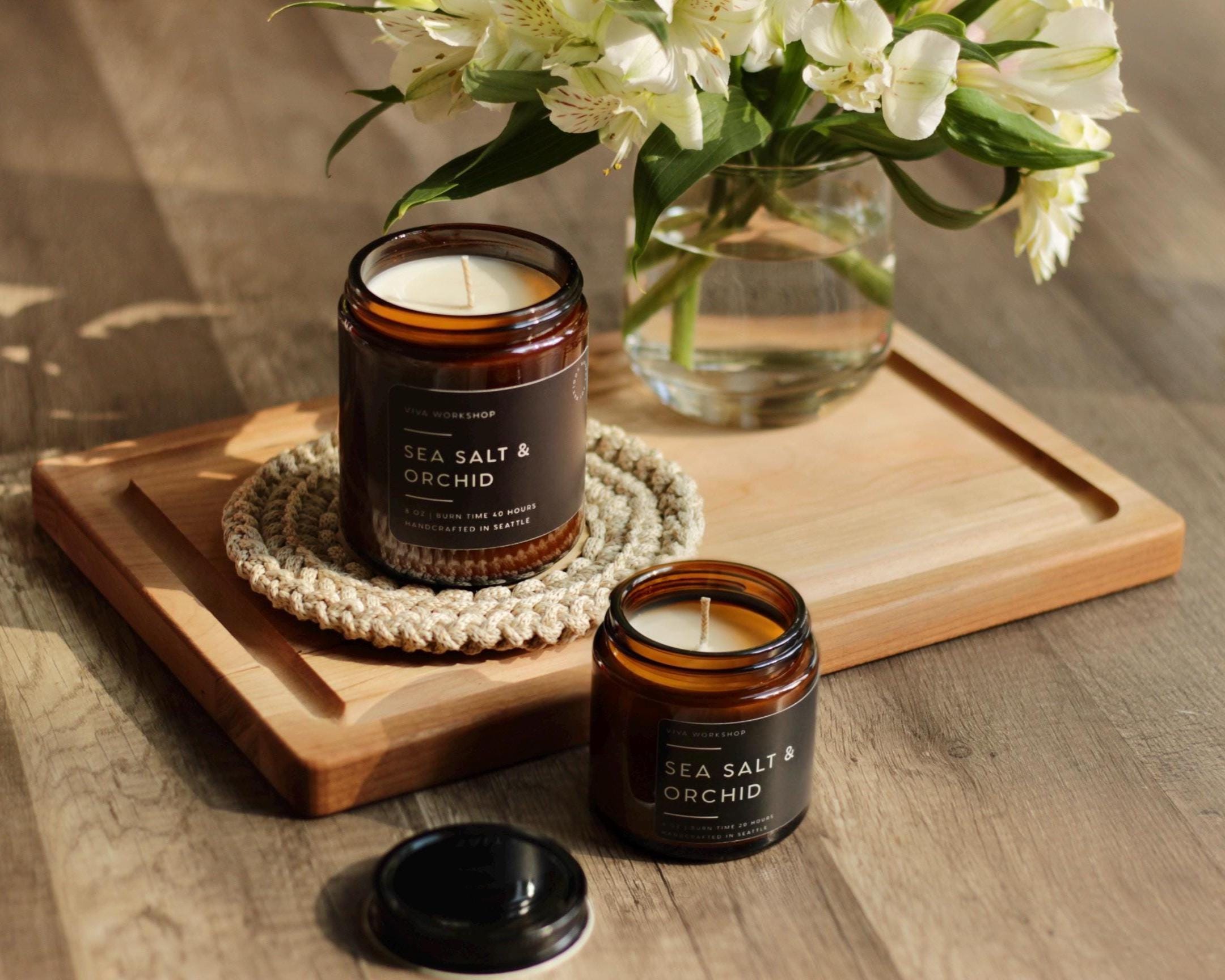 Spring Floral Soy Candle in Amber Jar | Handmade Scented Candle Home ...