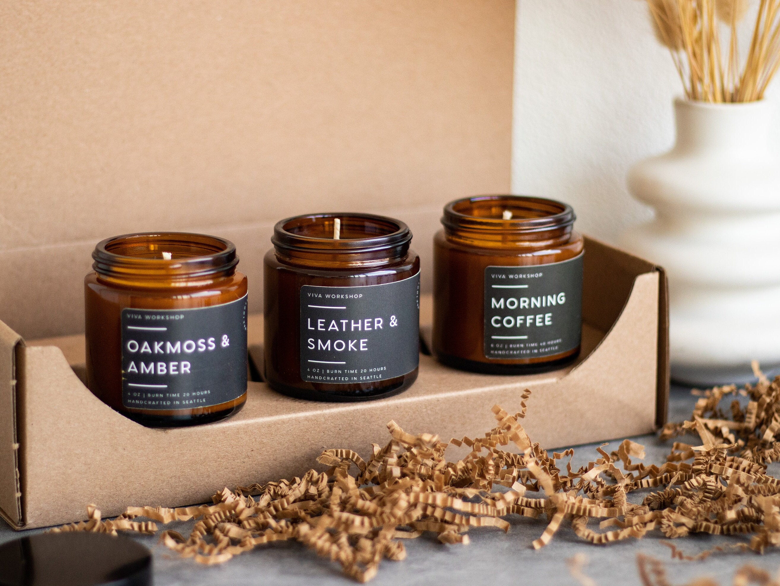 Christmas candles, Gift Candle set of 3, Winter Scented Candle Gifts for im, Holiday decor soy wax candle, Housewarming Gifts for Family